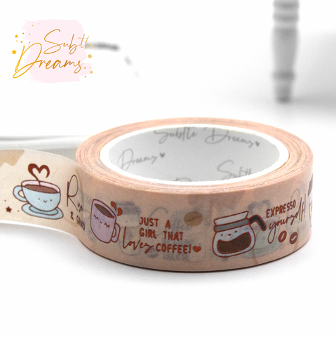 Rise and grind coffee washi