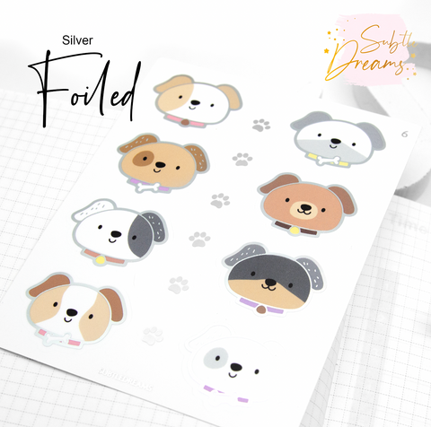 Doggie lover foil stickers- LOW STOCK!