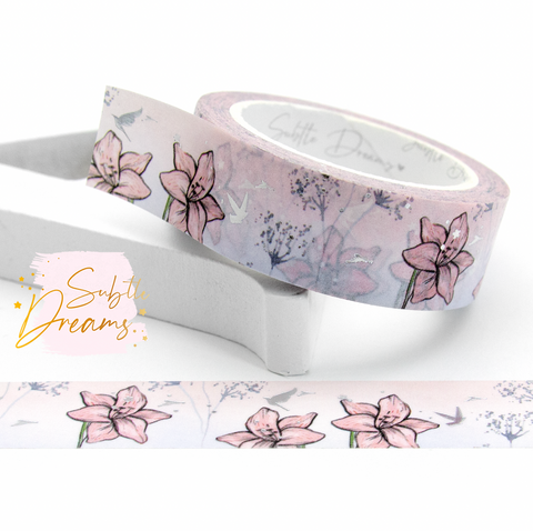 Bloom, baby bloom, hand painted floral washi