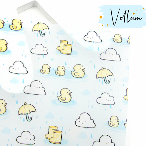 Play in the puddles hand painted vellum - LOW STOCK!