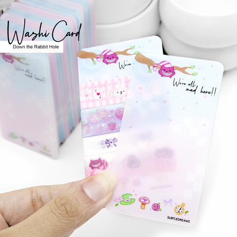 Down the rabbit hole washi card - LOW STOCK!