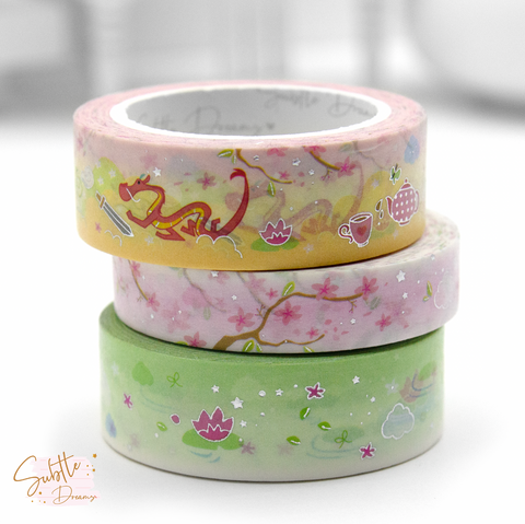 Fierce courage, cloud washi set of 3| LIMITED STOCK!