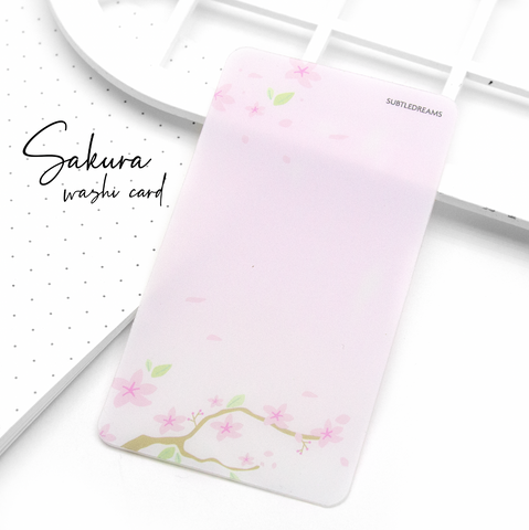 Sakura, cherry blossoms floral washi card | LIMITED STOCK!