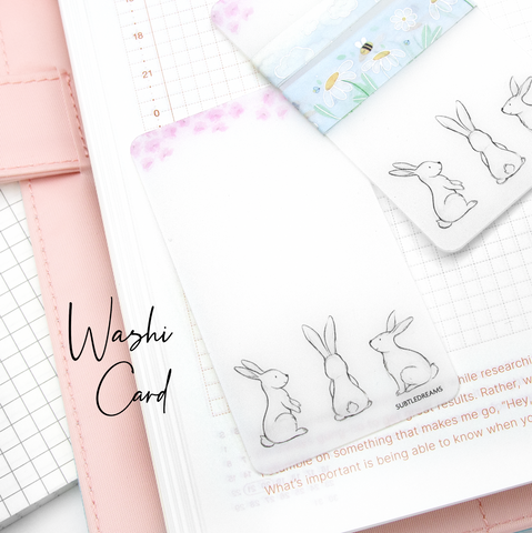 Some bunny loves you washi card, hand painted