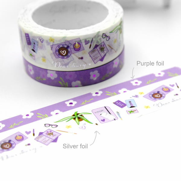 Dear Diary washi, planner girl washi vol.2, lilac hill