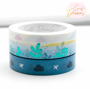 Let the sea set you free washi, teal foil, water, ocean