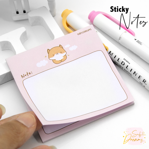 Fox Sticky Notes Sticky Notes/Notepads – Subtle Dreams Co