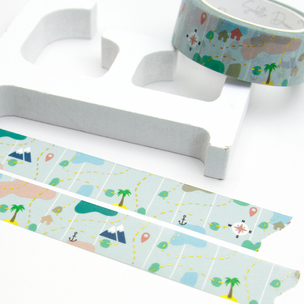Oh, the places you'll go, map travel washi