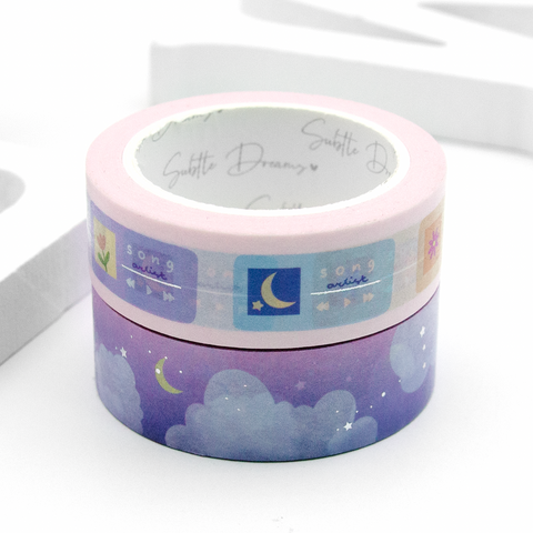 Life is better with music washi, cloud