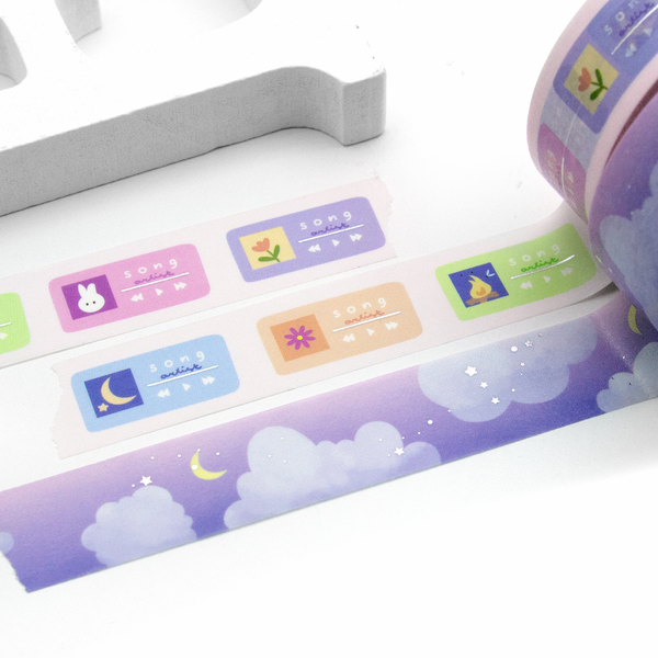 Life is better with music washi, cloud