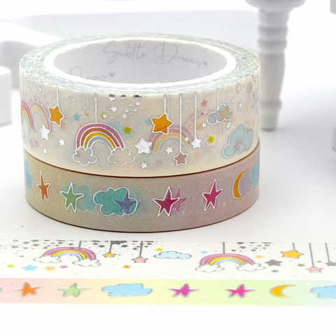 Rainbow dangle washi