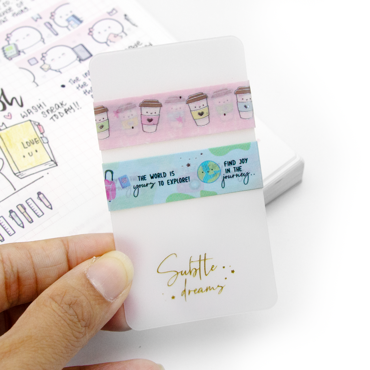 Travel, to go cups washi samples- Limit 2/order