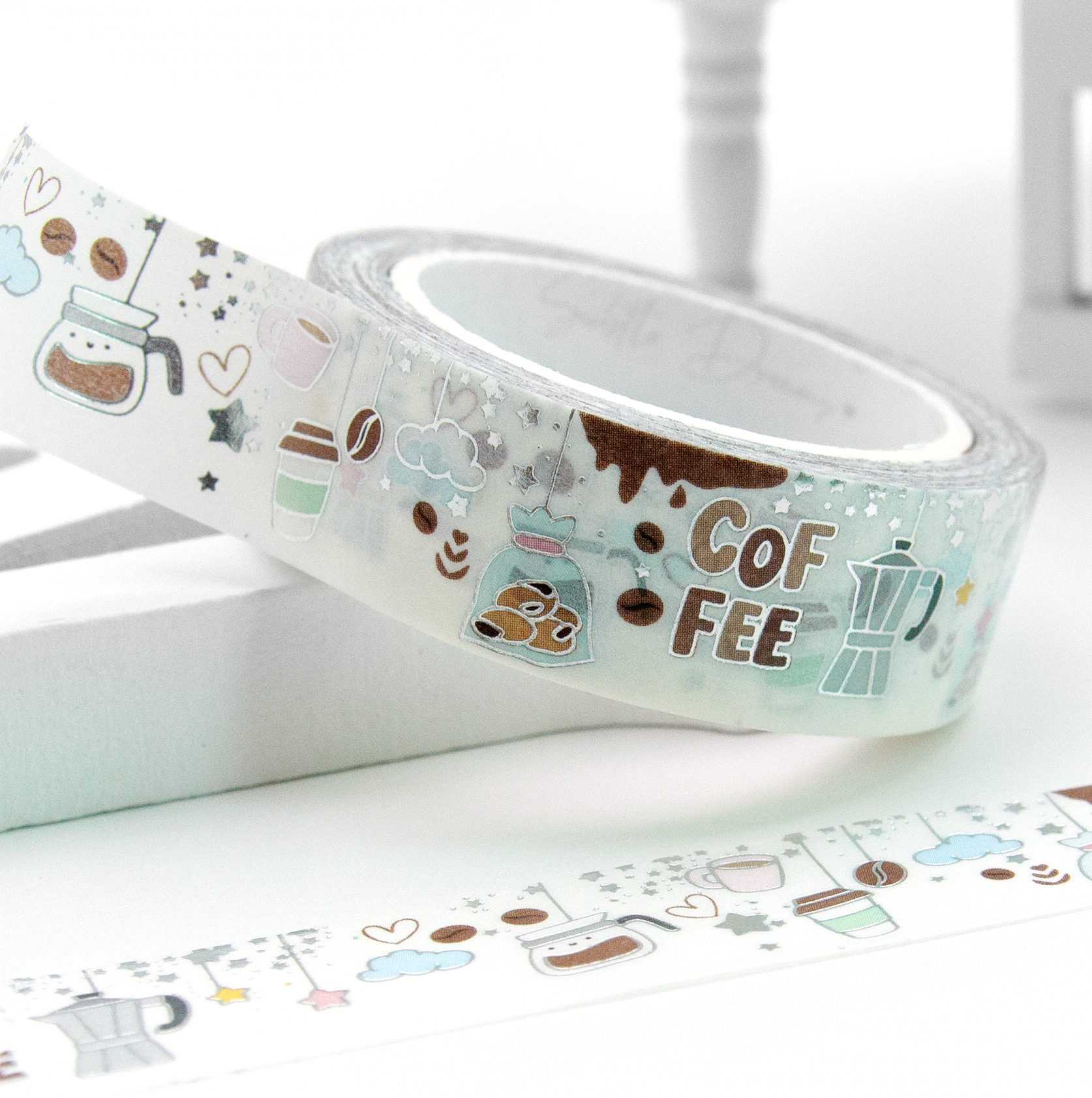 Coffee dangle washi