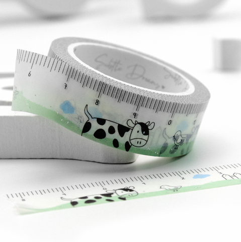 Moo magic, cow ruler washi