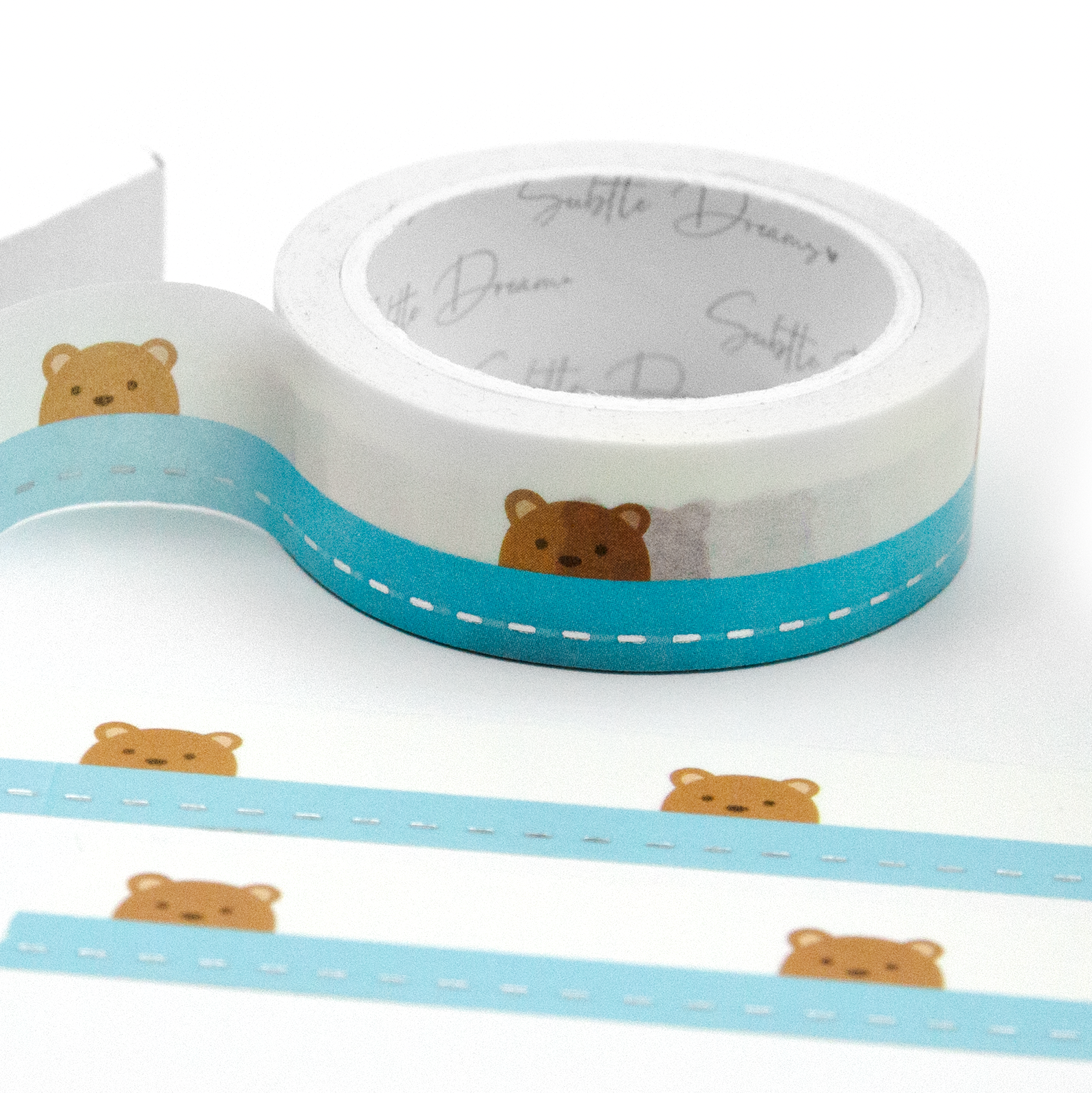 Bear peek-a-boo washi