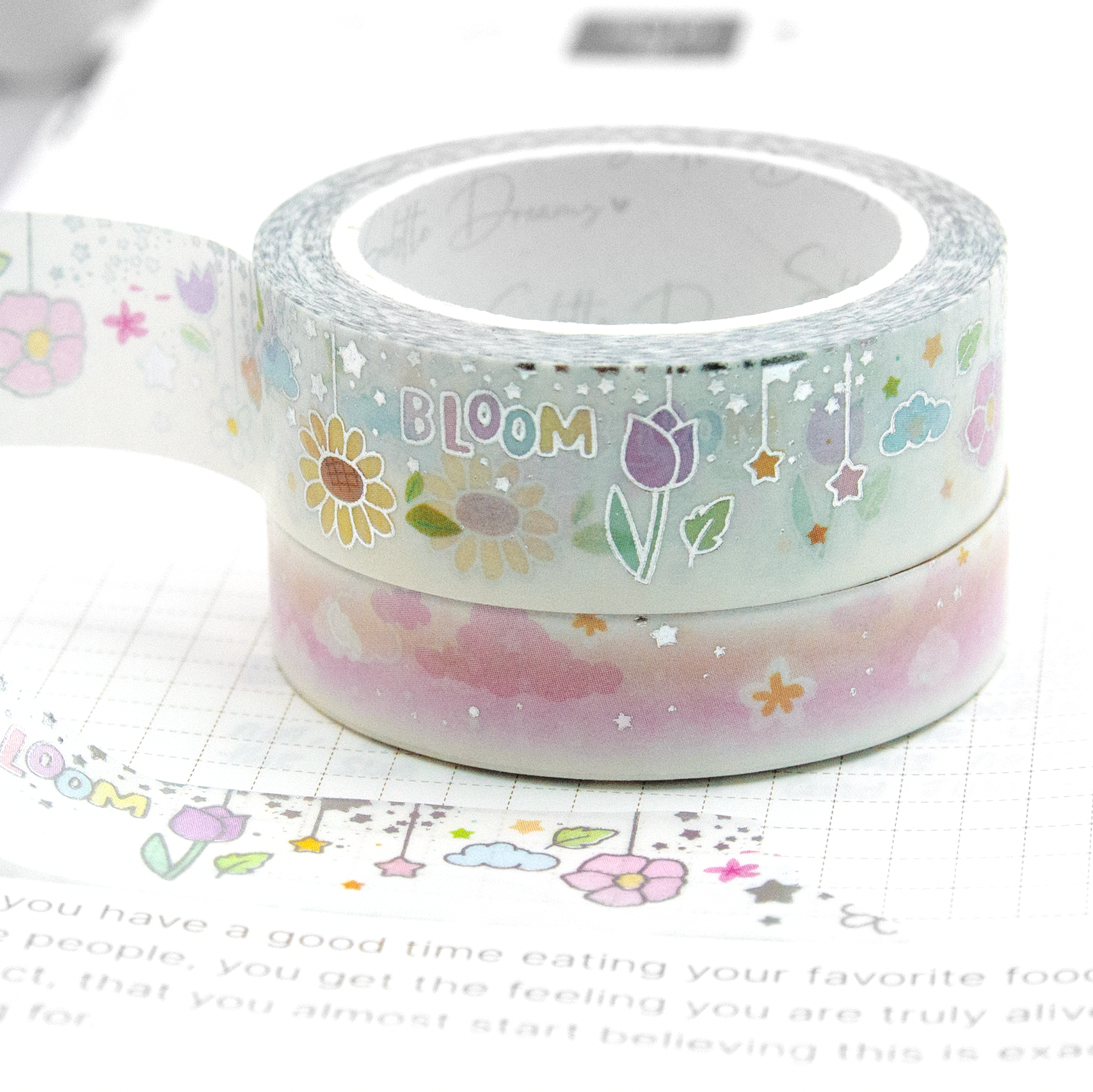 Bloom, floral dangle washi