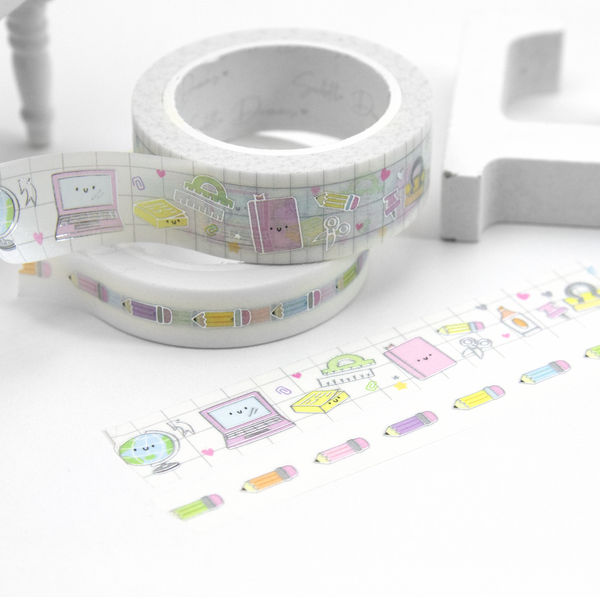 Back to School washi vol.2, B2S  grid washi, planner girl washi