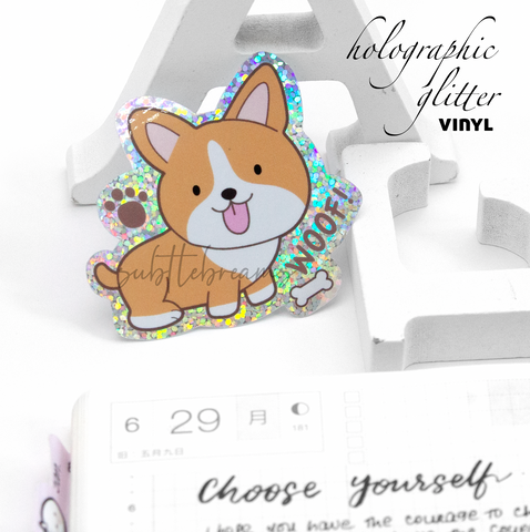 Corgi Vinyl die cut sticker, dog lovers
