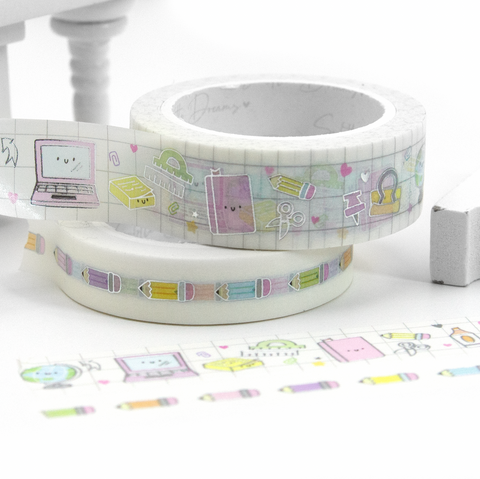 Back to School washi vol.2, B2S  grid washi, planner girl washi