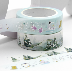 Snow cute washi, Winter washi