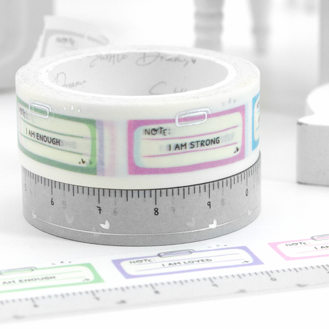 Daily reminders washi, ruler, motivational