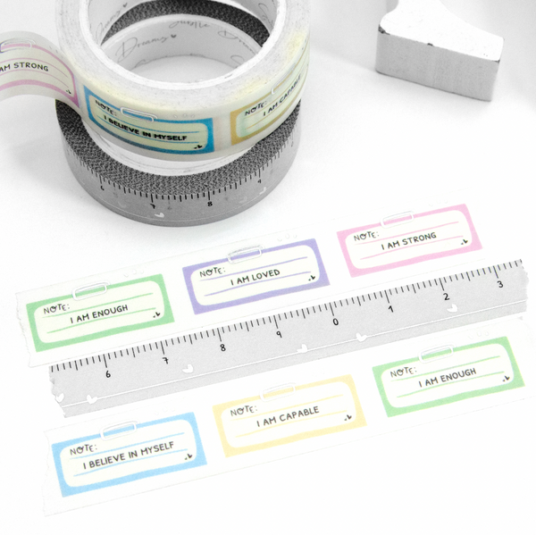 Daily reminders washi, ruler, motivational