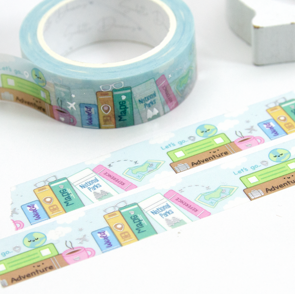 Travel, maps, guides book genre washi Vol.9, bookshelf