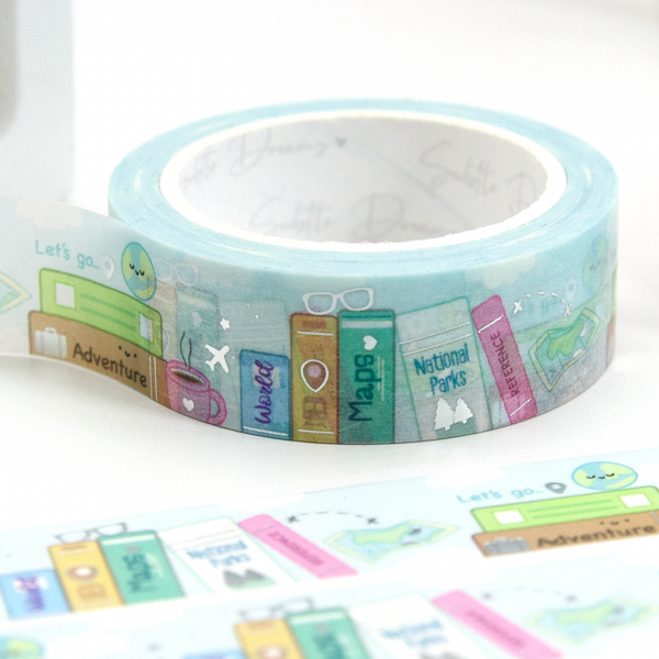 Travel, maps, guides book genre washi Vol.9, bookshelf