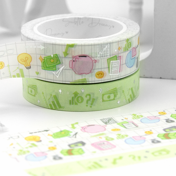 Accounting, taxes, math school kawaii washi, Vol.2