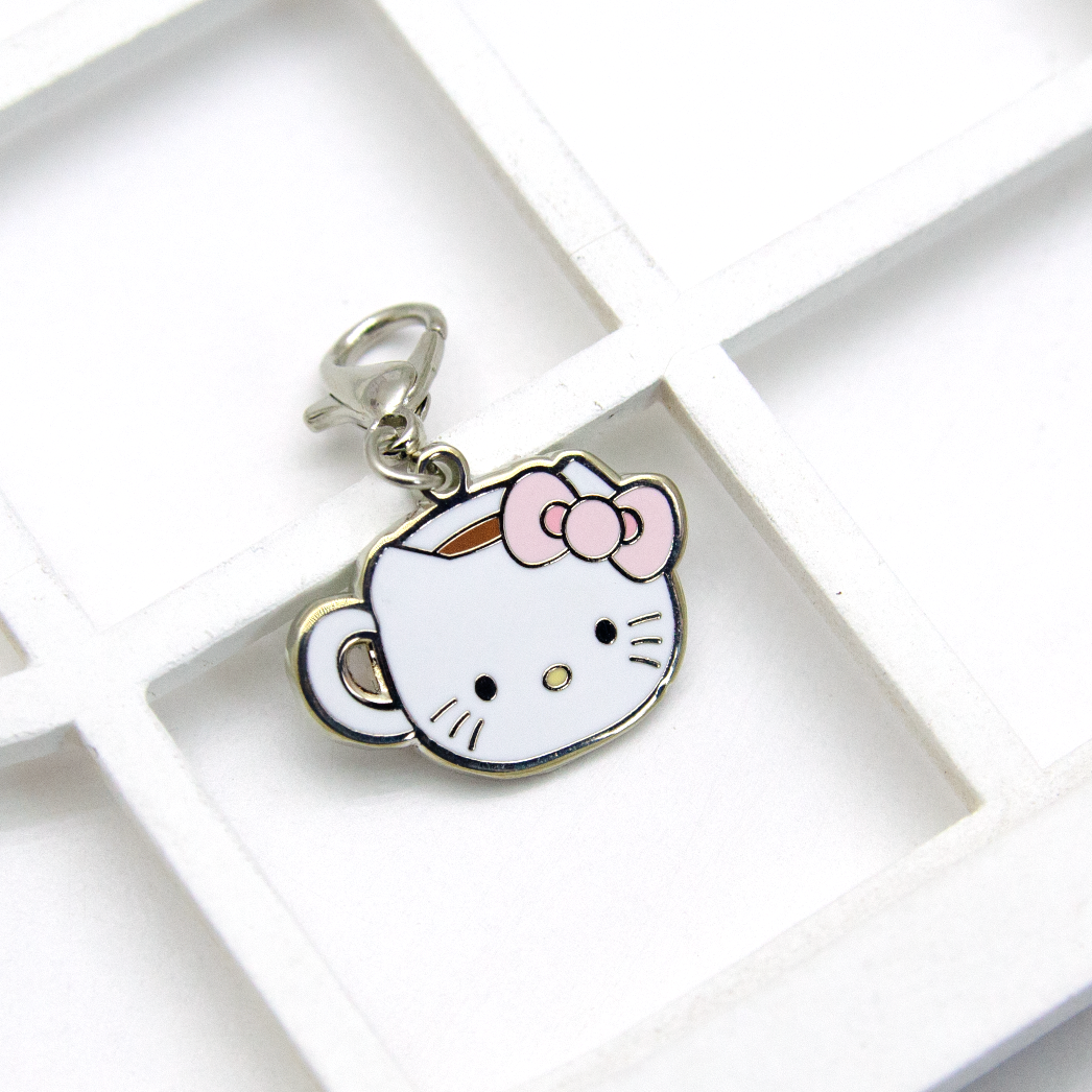 Kitty in a mug charm