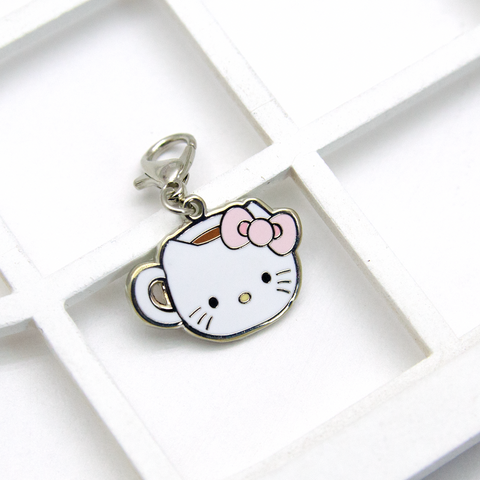 Kitty in a mug charm