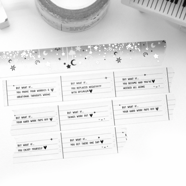 Motivational quotes washi Vol.10, dangle washi, nightfall