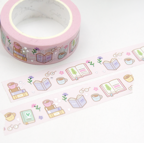 Serene moments washi, coffee and books