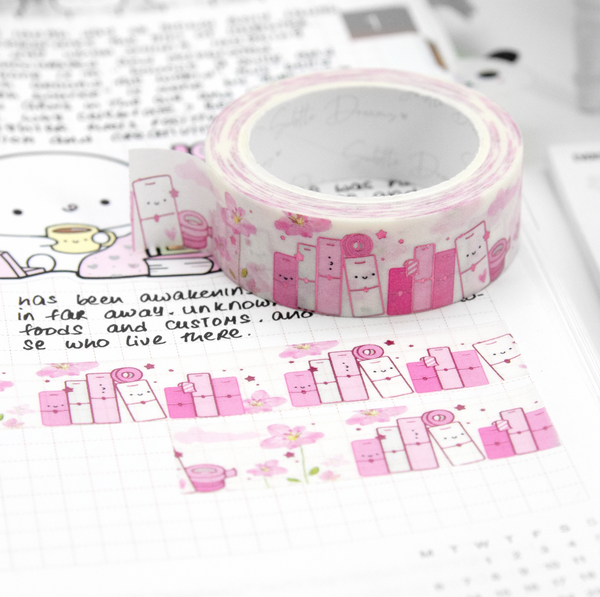 Planner stack, planner girl's washi Vol.11, barbie pink