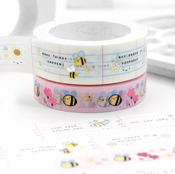 Motivational quotes washi Vol.11, honey bee