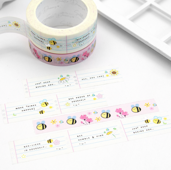 Motivational quotes washi Vol.11, honey bee