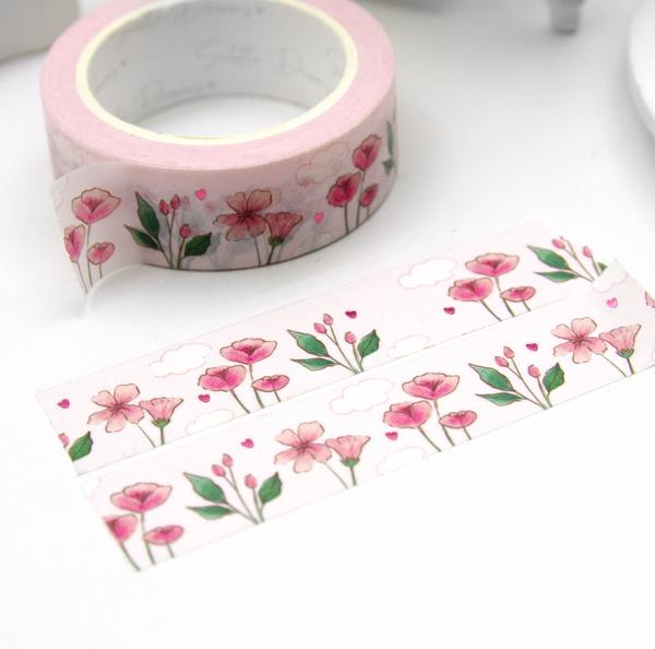 Freshly picked floral vibes washi, hand painted