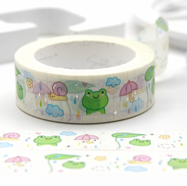Froggy in the rain washi, snail, rainy days