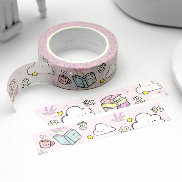 Kawaii clouds books washi Vol.8, hand painted