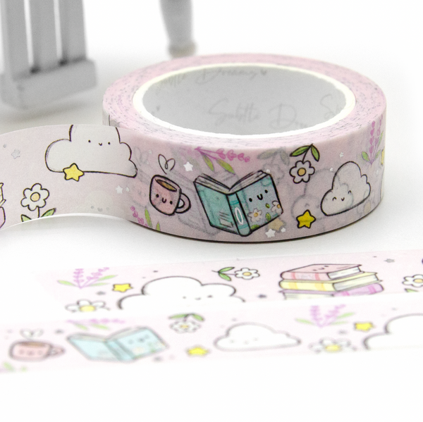 Kawaii clouds books washi Vol.8, hand painted