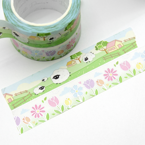 Countryside washi, cozy sheep barn vibes planner washi tape