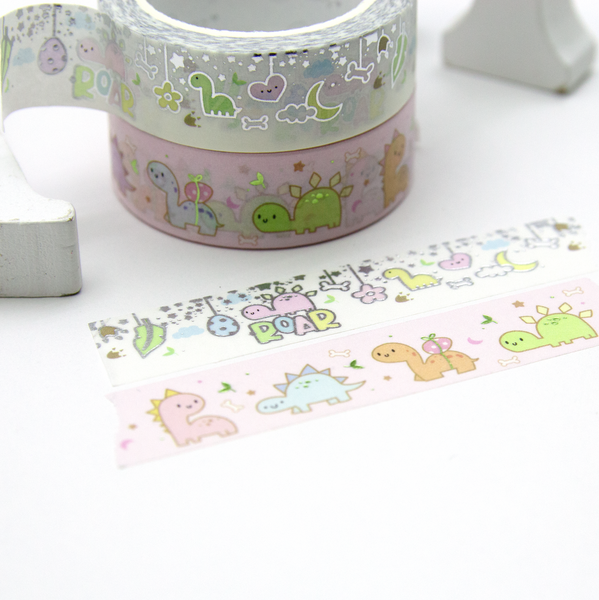 Born to roar, dinosaur washi tape, dangle washi