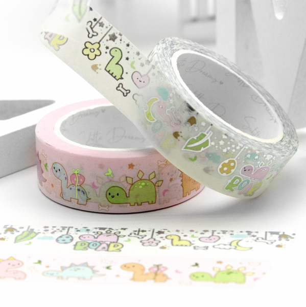 Born to roar, dinosaur washi tape, dangle washi