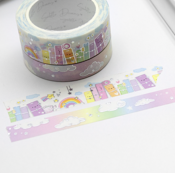 Rainbow Planner stack, planner girl's washi tape Vol.13