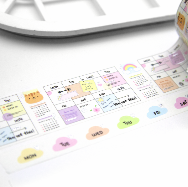 Weekly planner wide washi, Limit 1/order