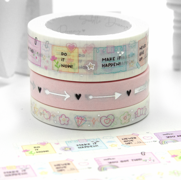 Small steps everyday, daily motivation washi