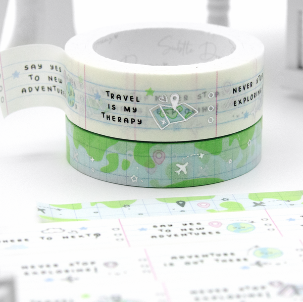 Escape the ordinary, travel quotes planner washi tape, vacation