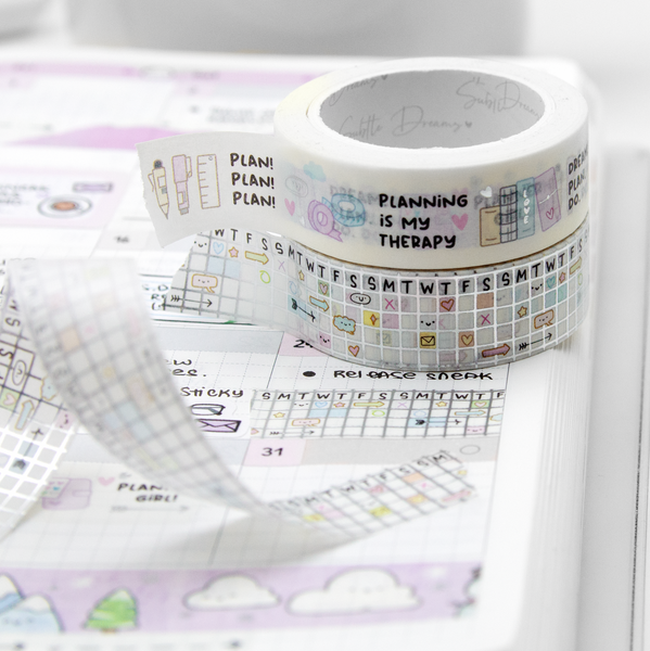 Planning is my therapy, calendar washi tape