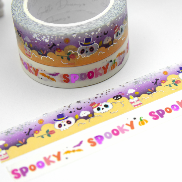 Day of the dead washi, Spooky, halloween planner