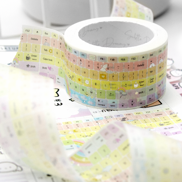 Keyboard washi Vol.3, rainbows wide washi, Limit 2/order